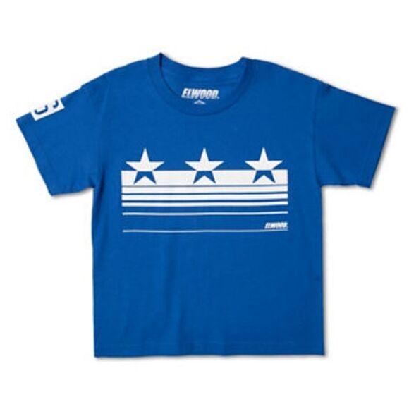 Elwood Sport Stars Crew Neck T-Shirt-BLUE-10-12 - Picture 1 of 7